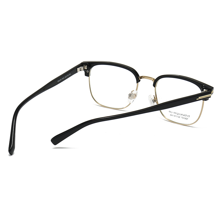 Luxe Browline Semi-Rimless Eyeglasses