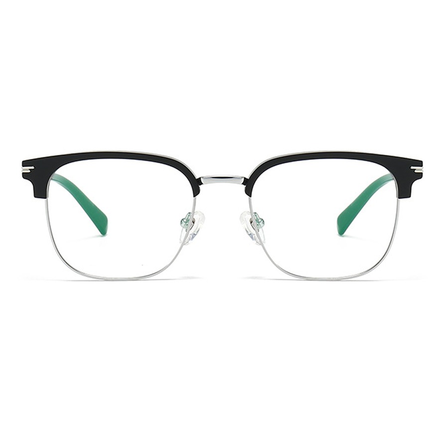 Luxe Browline Semi-Rimless Eyeglasses