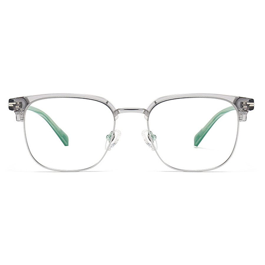 Luxe Browline Semi-Rimless Eyeglasses