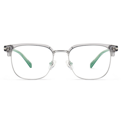 Luxe Browline Semi-Rimless Eyeglasses