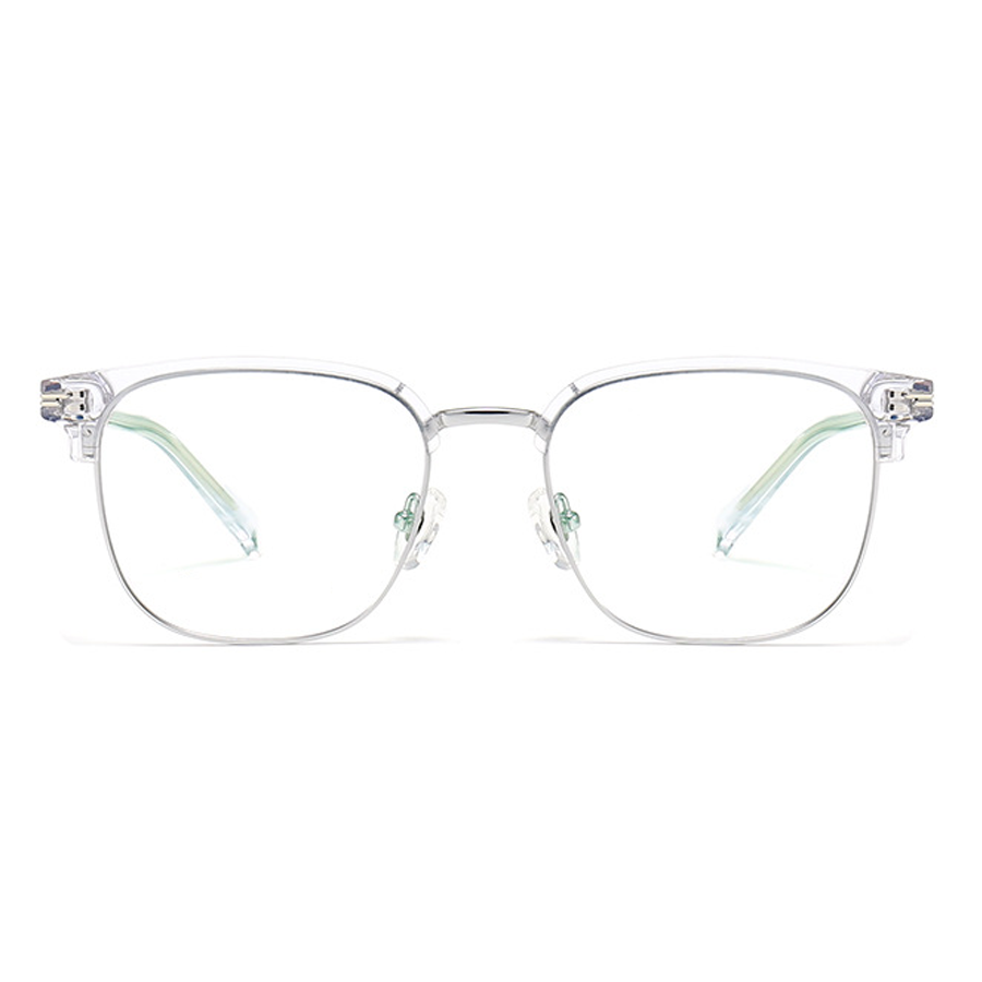 Luxe Browline Semi-Rimless Eyeglasses