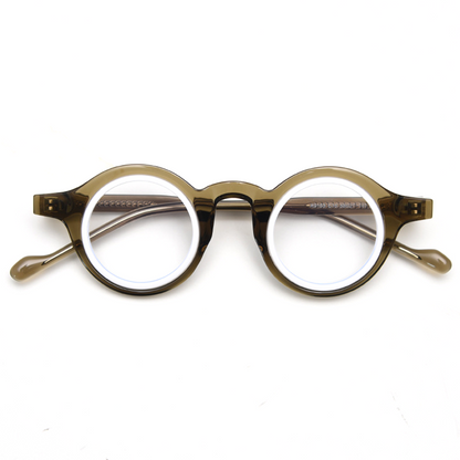 Quartz Round Full-Rim Eyeglasses