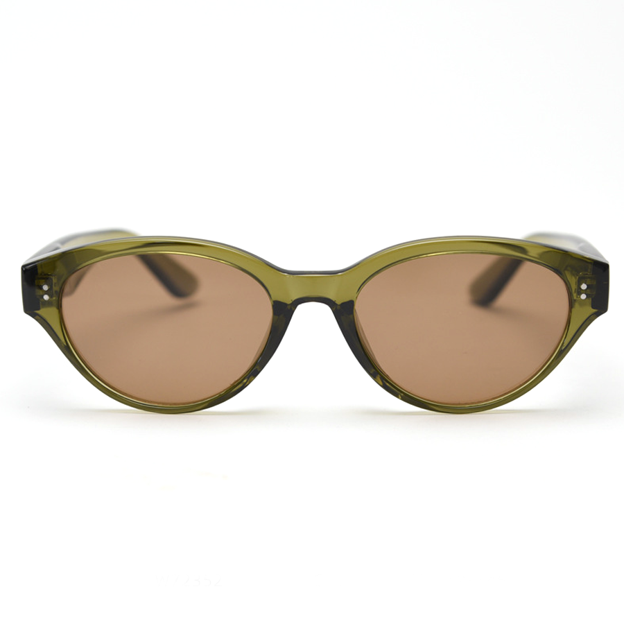 Teak Oval Full-Rim Polarized Sunglasses