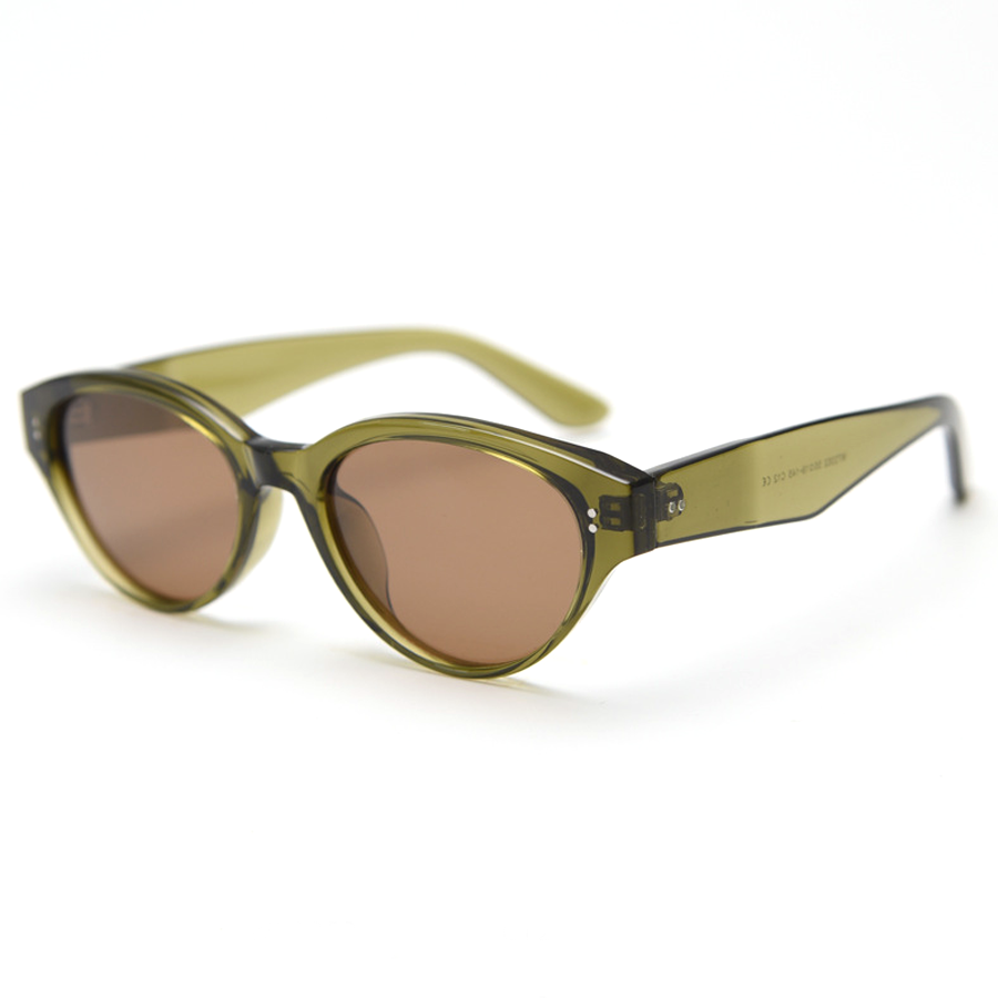 Teak Oval Full-Rim Polarized Sunglasses