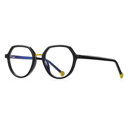 Hubris Geometric Full-Rim Eyeglasses