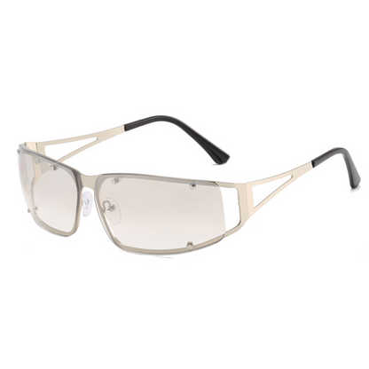 Large Rectangle Rimless Sunglasses