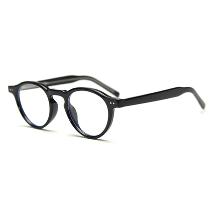 Sophisticated Round Full-Rim Eyeglasses