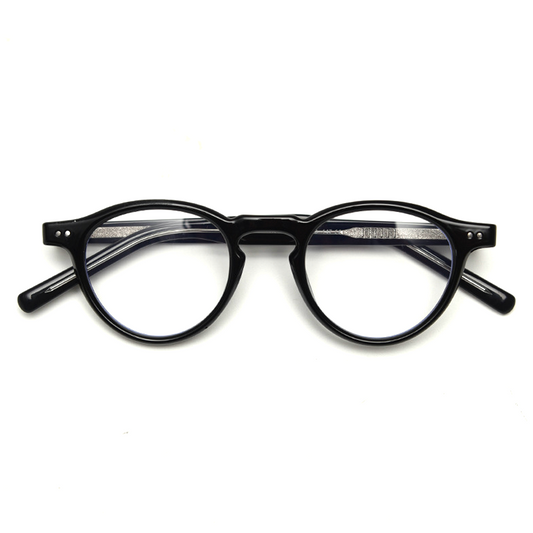 Sophisticated Round Full-Rim Eyeglasses