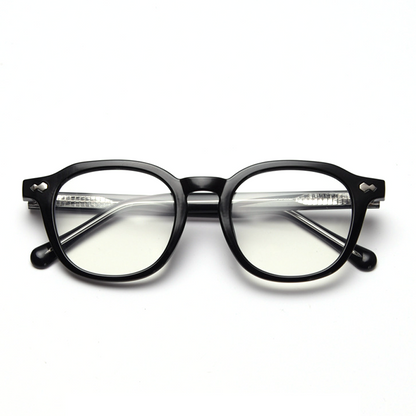 Contrast Round Full-Rim Eyeglasses