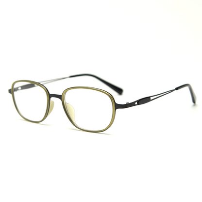 Retro Rectangle Full-Rim Eyeglasses