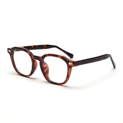 Contrast Round Full-Rim Eyeglasses