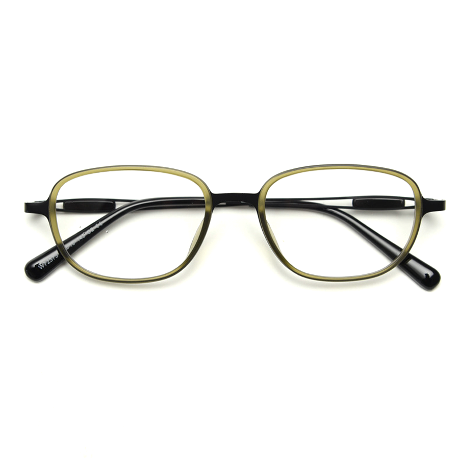 Retro Rectangle Full-Rim Eyeglasses