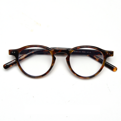 Sophisticated Round Full-Rim Eyeglasses