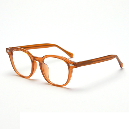 Contrast Round Full-Rim Eyeglasses