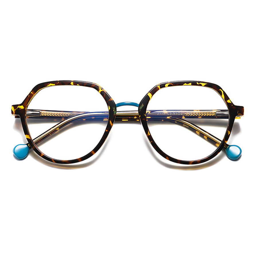 Hubris Geometric Full-Rim Eyeglasses