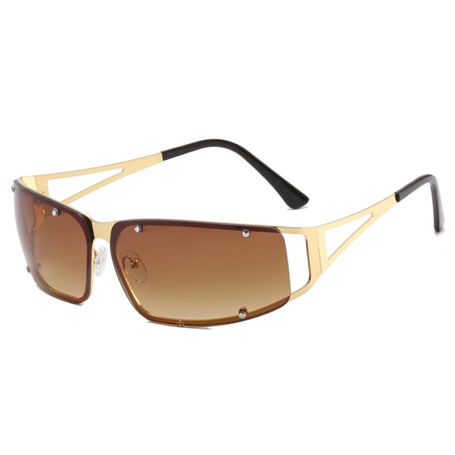 Large Rectangle Rimless Sunglasses