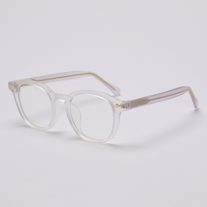 Contrast Round Full-Rim Eyeglasses