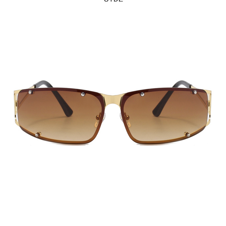 Large Rectangle Rimless Sunglasses