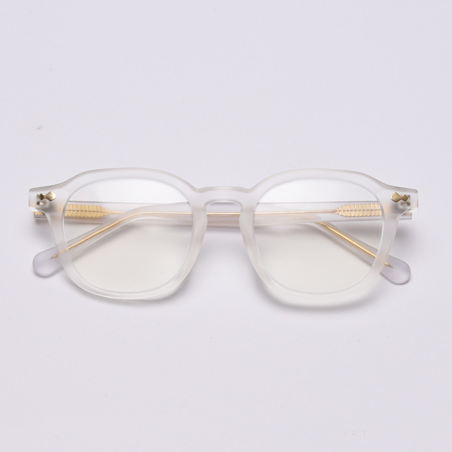 Contrast Round Full-Rim Eyeglasses