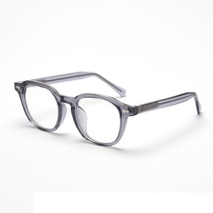 Contrast Round Full-Rim Eyeglasses