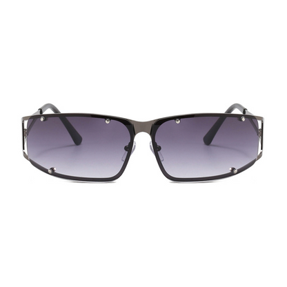 Large Rectangle Rimless Sunglasses