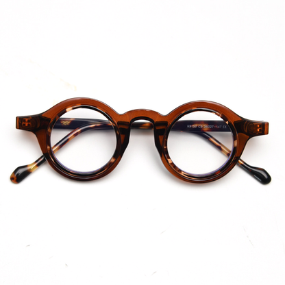 Quartz Round Full-Rim Eyeglasses