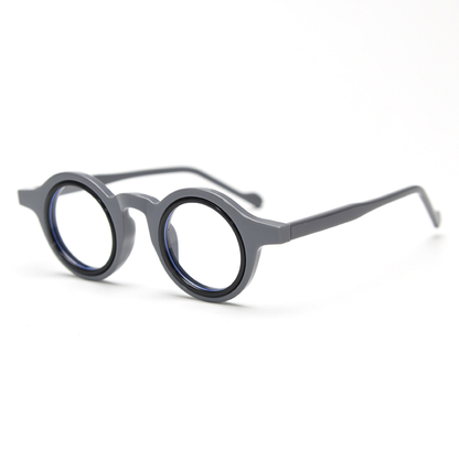 Quartz Round Full-Rim Eyeglasses