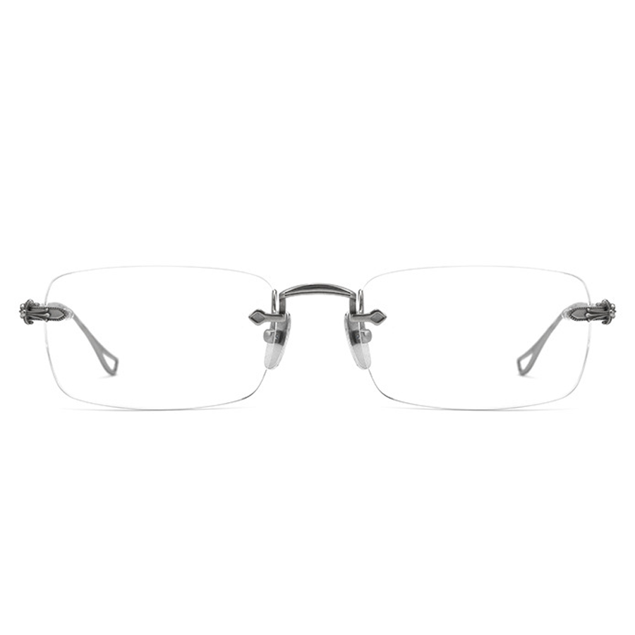 Woodrow Rectangle Rimless Eyeglasses EYEisland