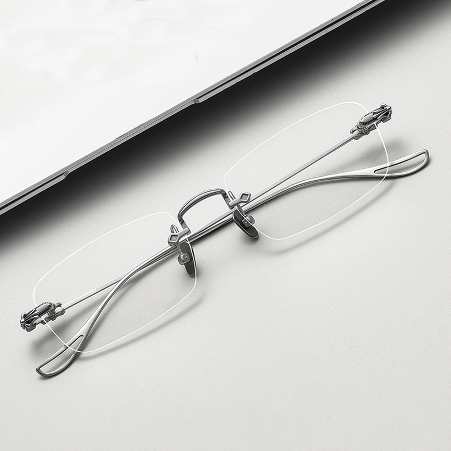 Woodrow Rectangle Rimless Eyeglasses