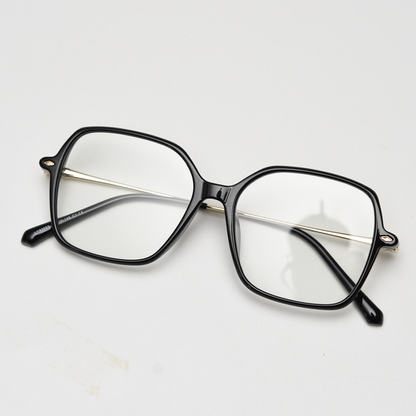 Hepburn Geometric Full-Rim Eyeglasses