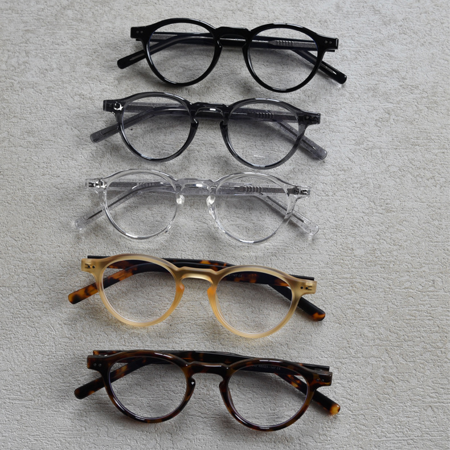 Sophisticated Round Full-Rim Eyeglasses