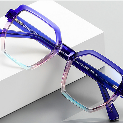 Vortex Geometric Full-Rim Eyeglasses