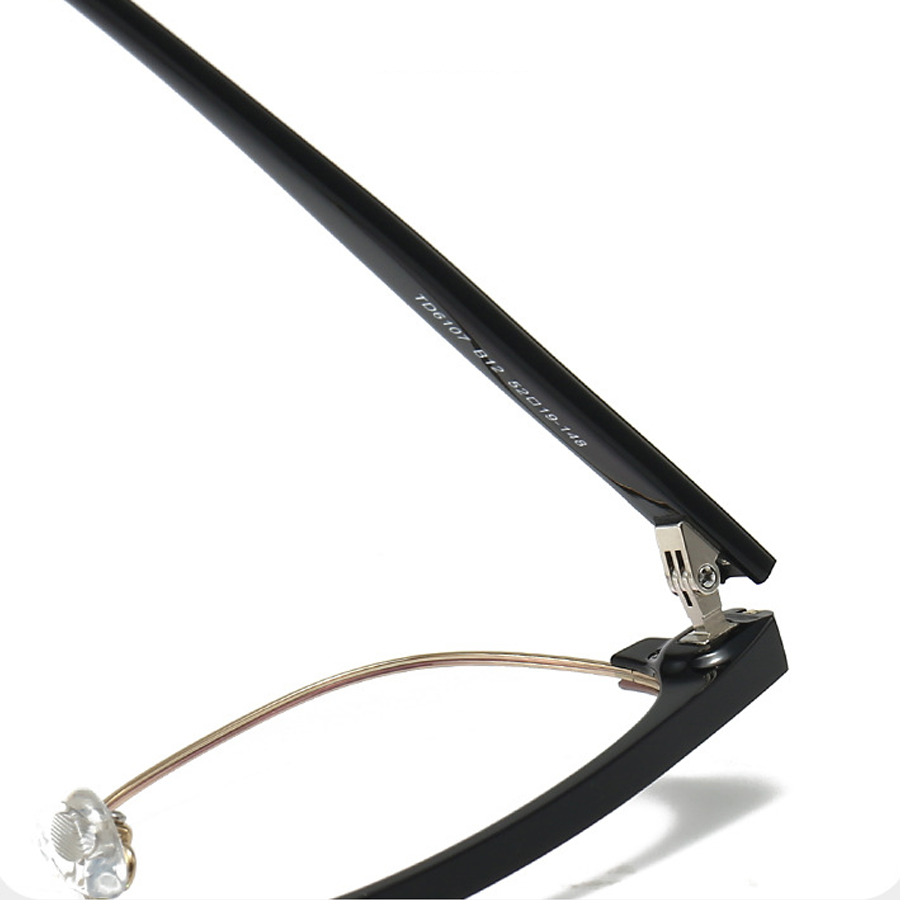 Luxe Browline Semi-Rimless Eyeglasses