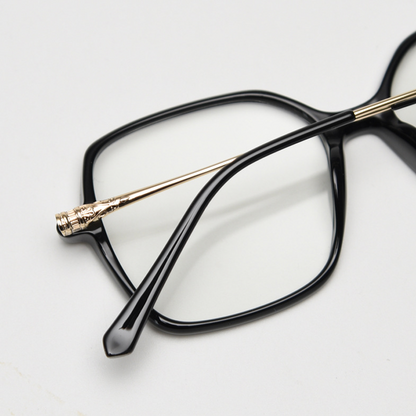 Hepburn Geometric Full-Rim Eyeglasses