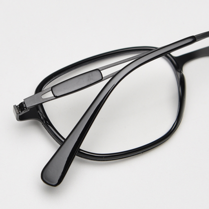 Retro Rectangle Full-Rim Eyeglasses